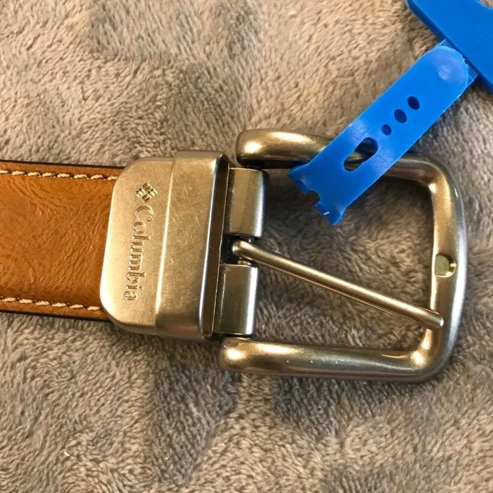 Columbia Mens Reversible Leather Belt Tan Black Size 34 11CO020048 New